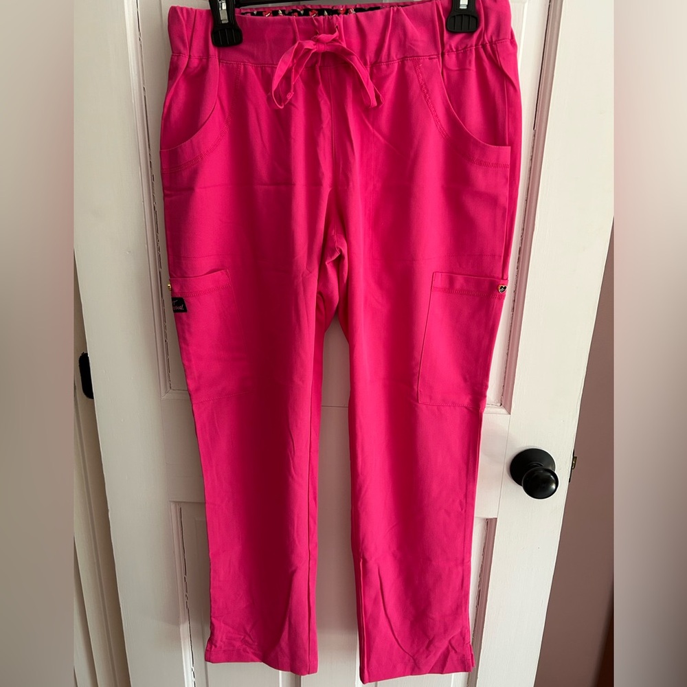 Betsey Johnson Pink Scrub Pants